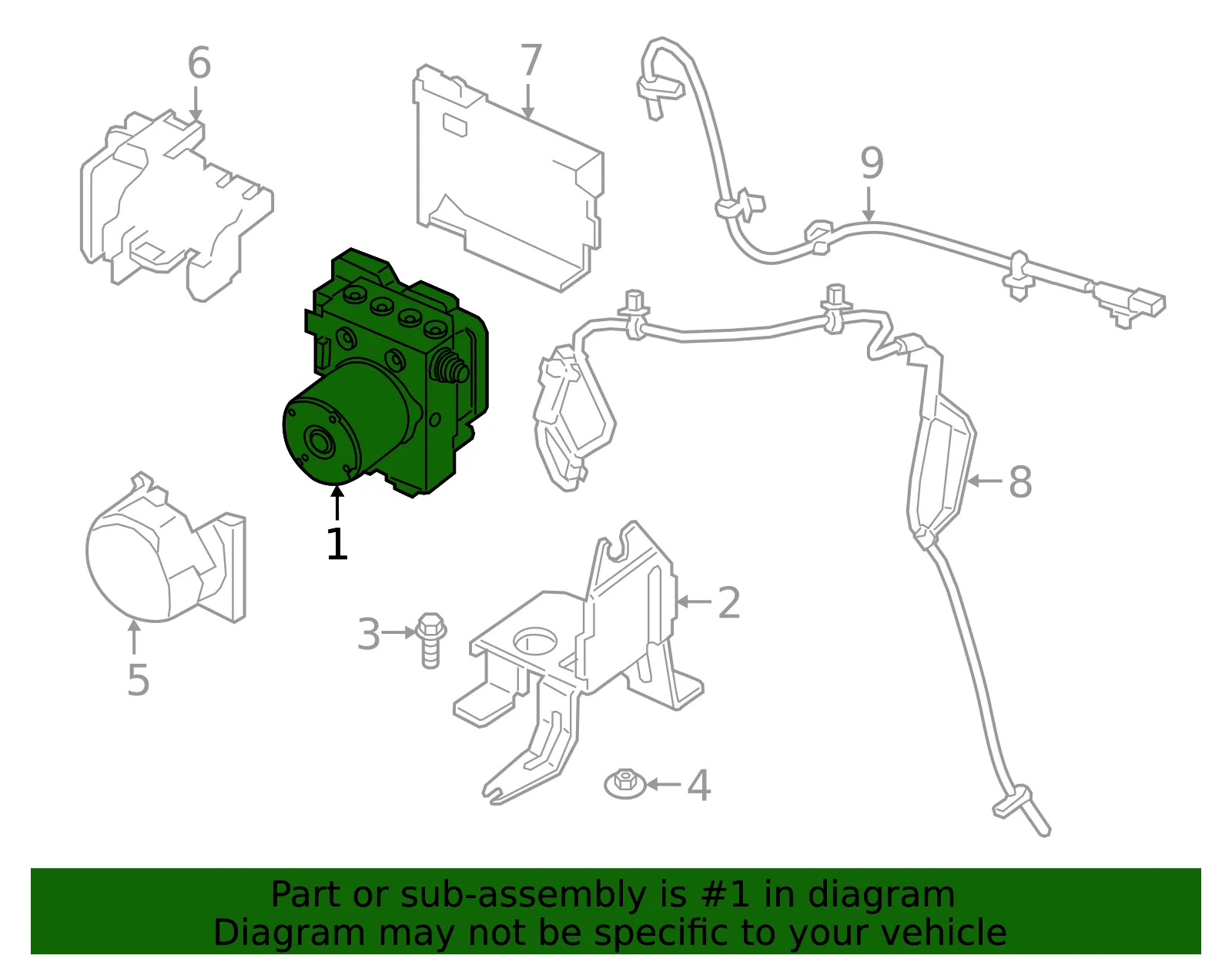 ABS Hydraulic Assembly - Ford (hb3z2c405a) - view 8