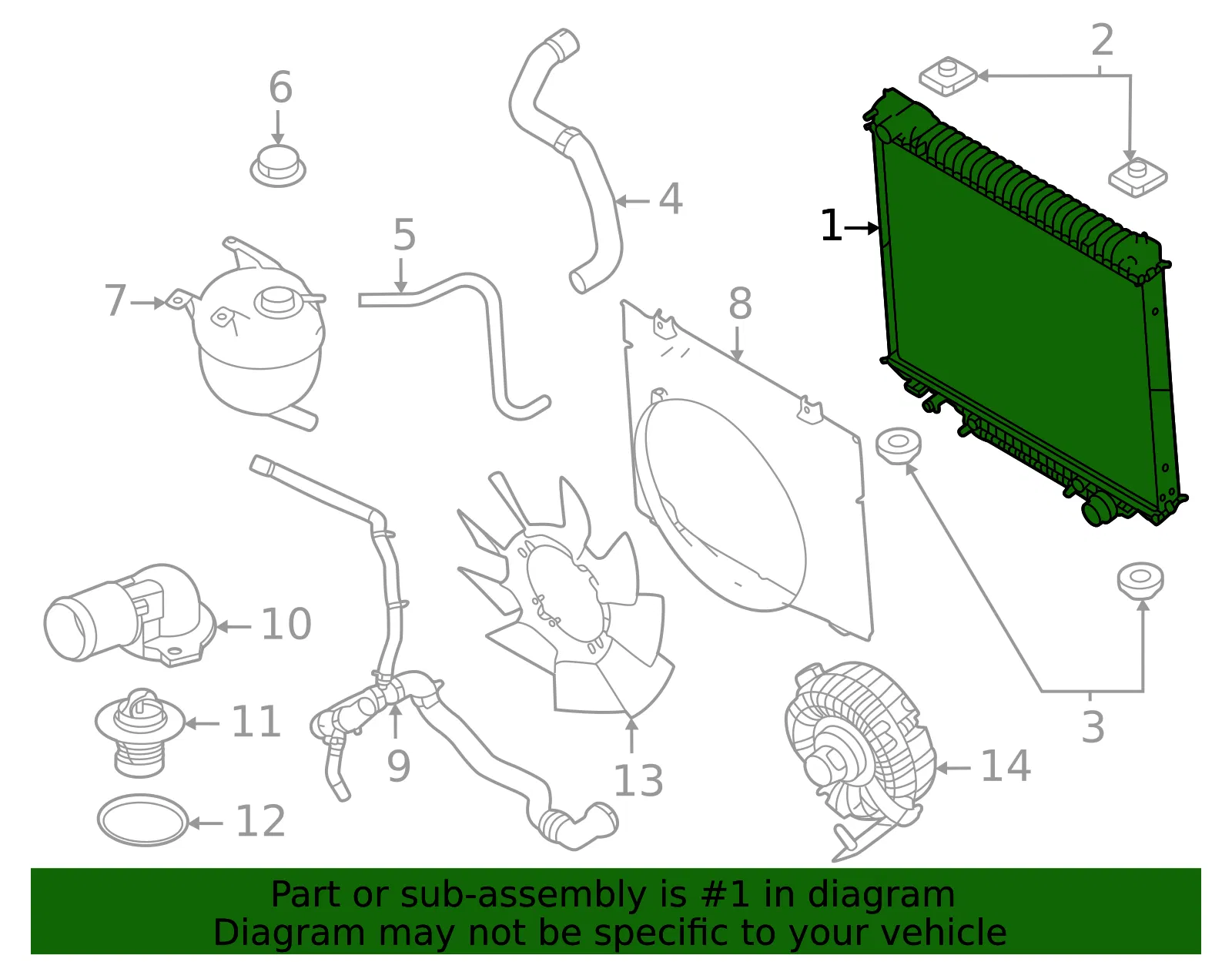 Motorcraft Radiator - Ford (rad164) - view 5