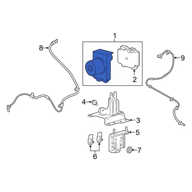 ABS Hydraulic Assembly - Ford (kc3z2c215a) - view 2