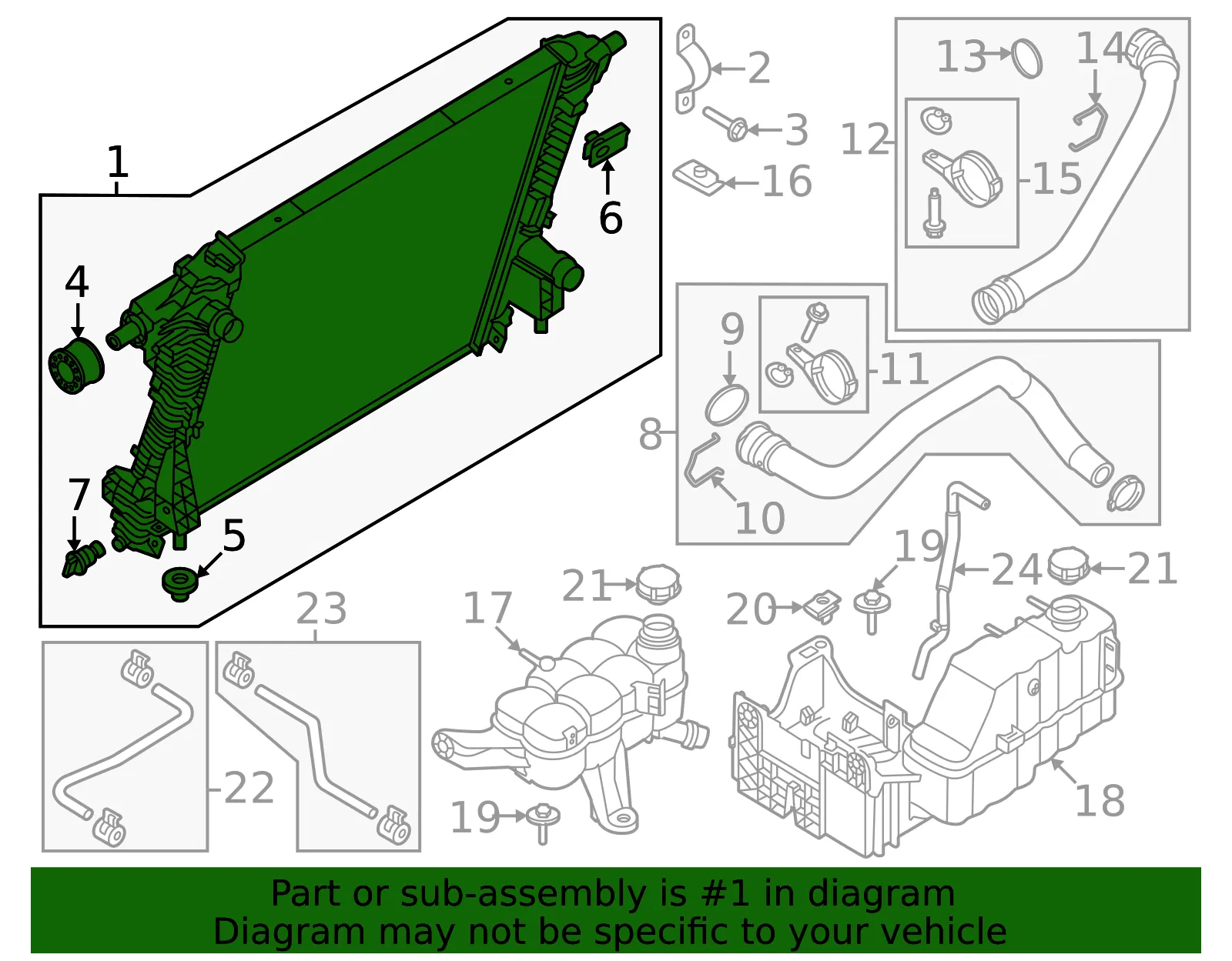 Motorcraft Radiator - Ford (rad243) - view 2