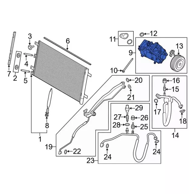 A/C Compressor - Ford (fl3z19703f) - view 2