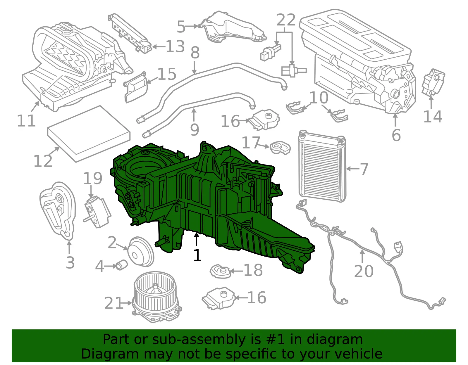 Evaporator Core - Ford (hl3z19850ba) - view 3