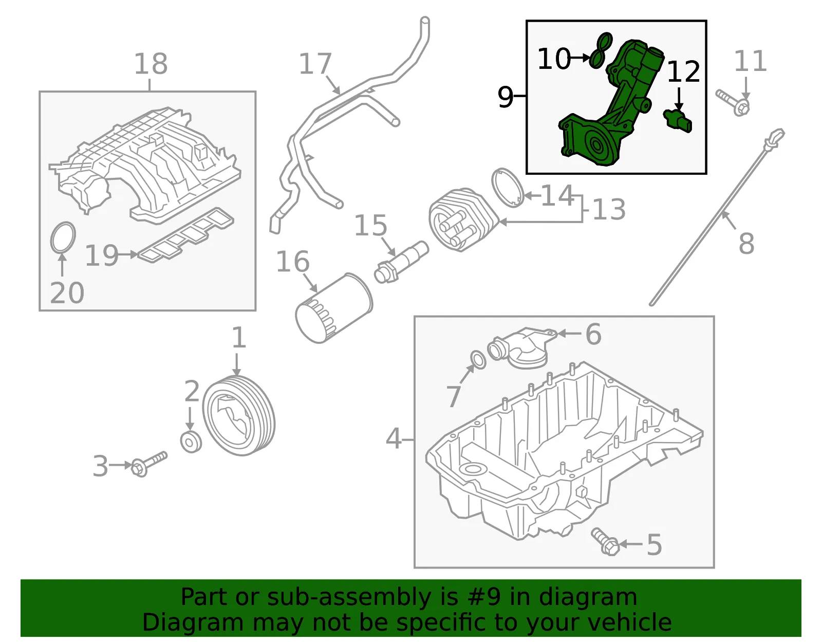 Adapter Oil Filter - Ford (hl3z6881c) - view 3
