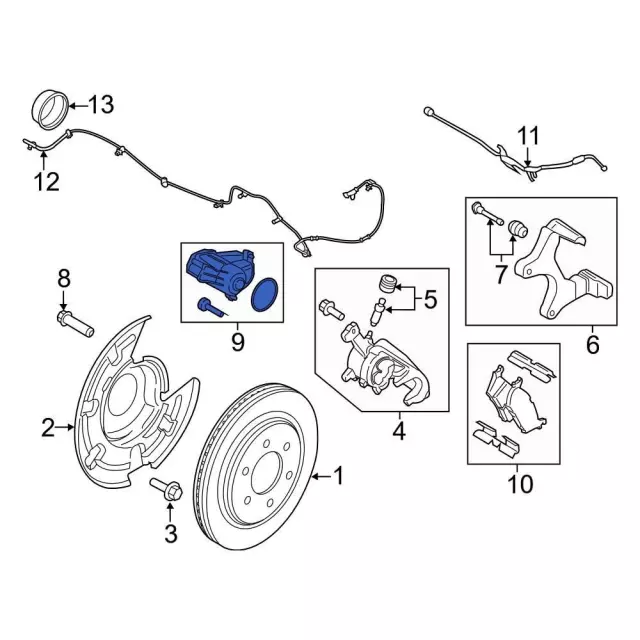 Parking Brake Actuator - Ford (jl3z2b712c) - view 5