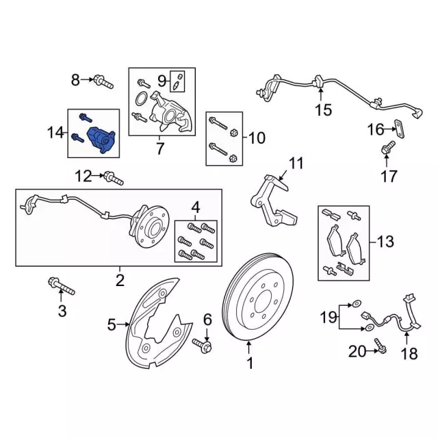 Parking Brake Actuator - Ford (jl3z2b712c) - view 9
