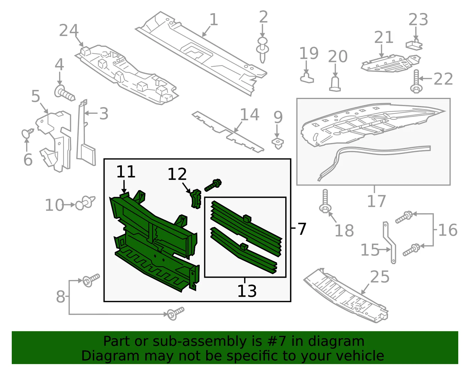 Radiator Shutter Assembly - Ford (jr3z8475f) - view 9