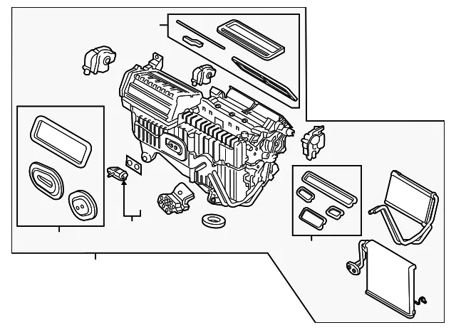 HVAC Unit Case Assembly - Ford (k2gz19b555ae) - view 2