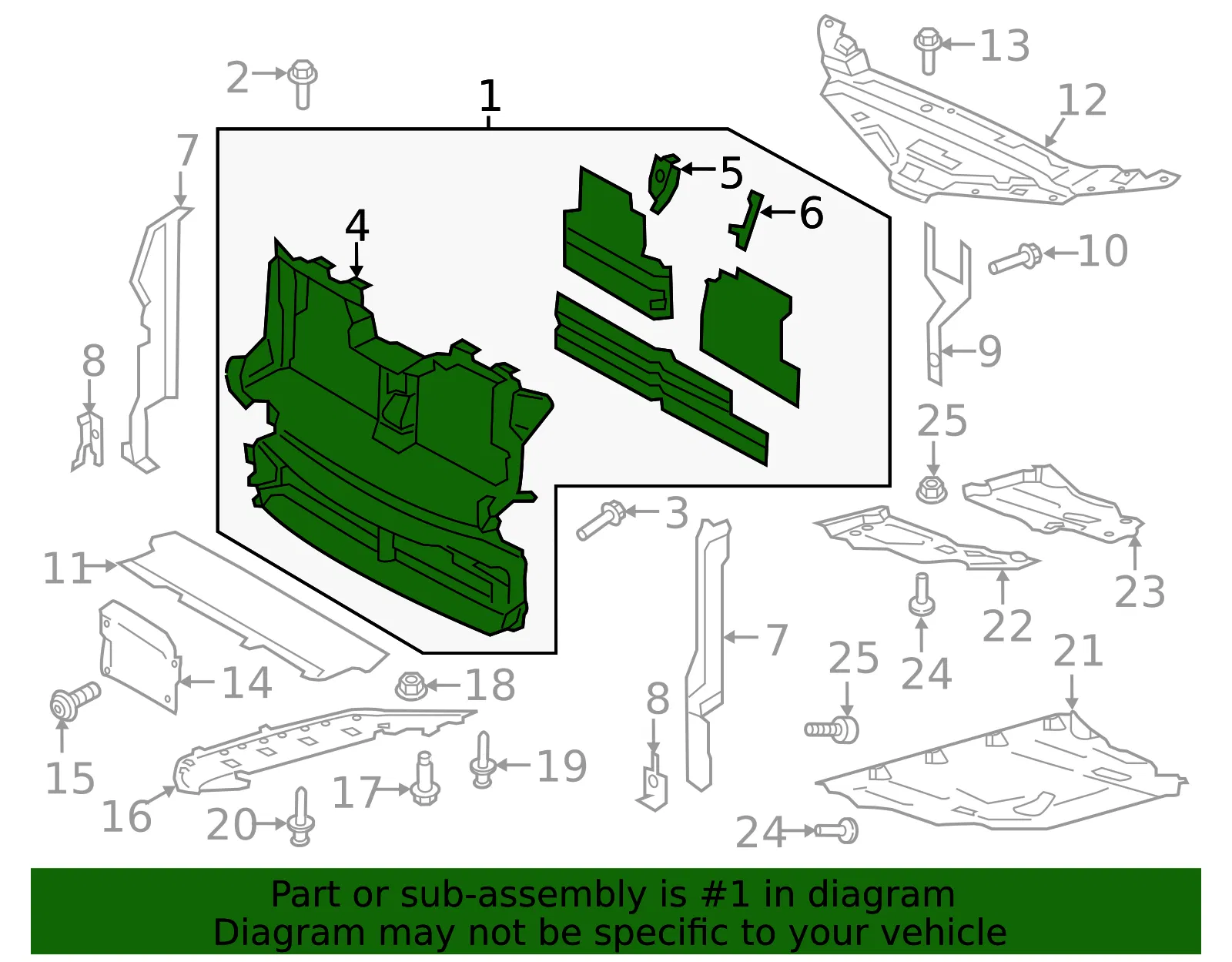 Shutter Assembly Radiator Control - Ford (ka1z8475b) - view 3