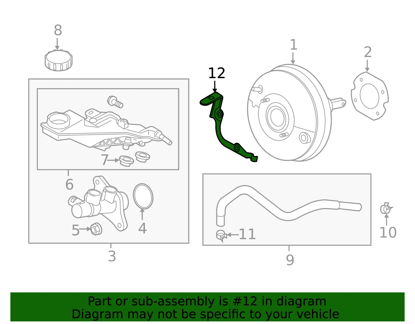 Brake Master Cylinder Reservoir Bracket - Mazda (kd3943740) - view 2