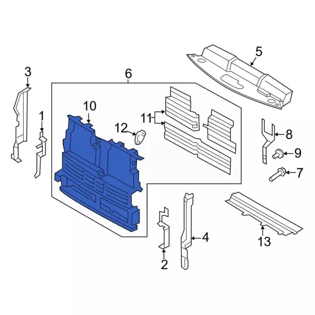 Radiator Shutter Assembly - Ford (kt4z8b455a) - view 2