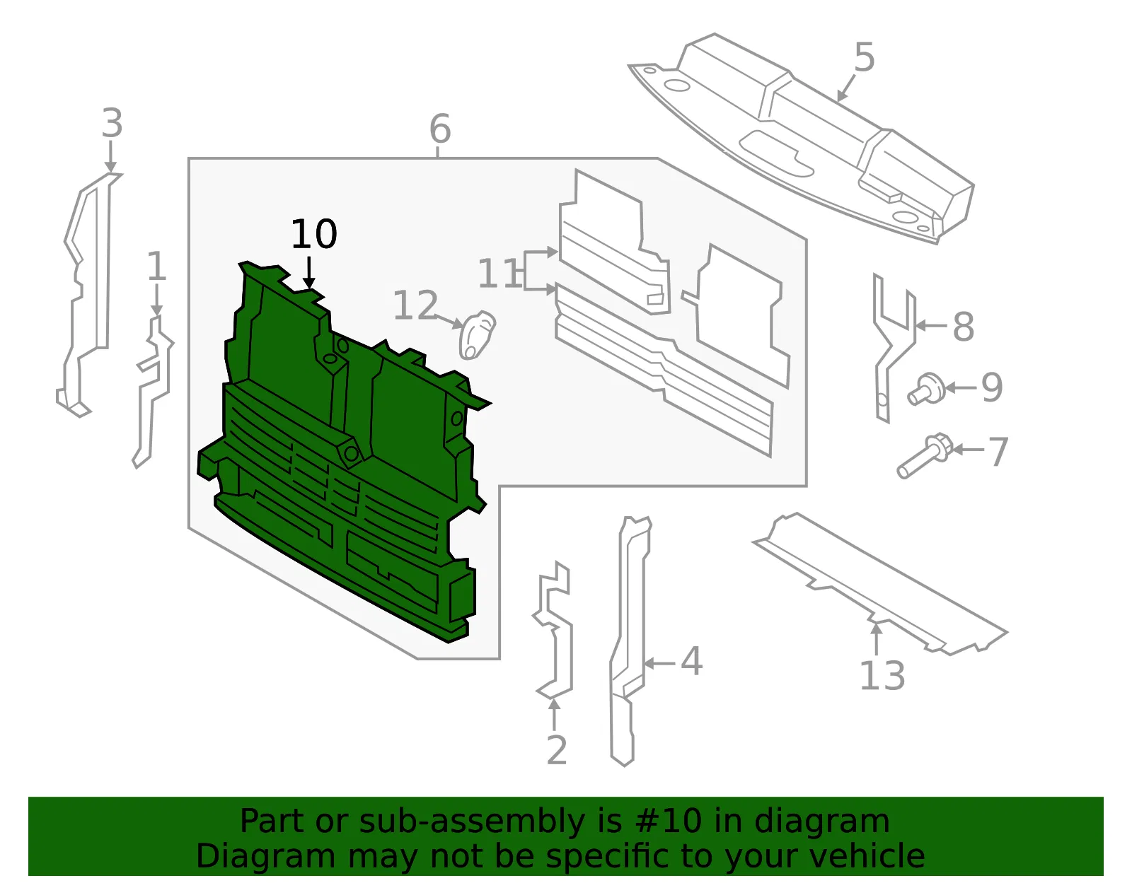 Radiator Shutter Assembly - Ford (kt4z8b455a) - view 4