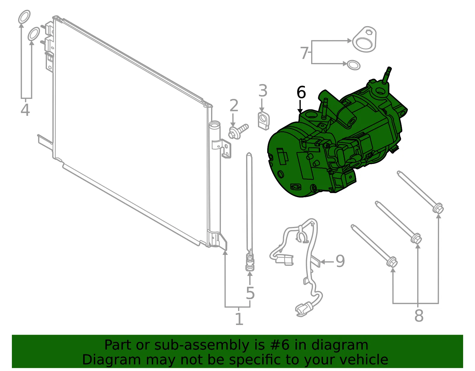 A/C Compressor - Ford (l1mz19703a) - view 2