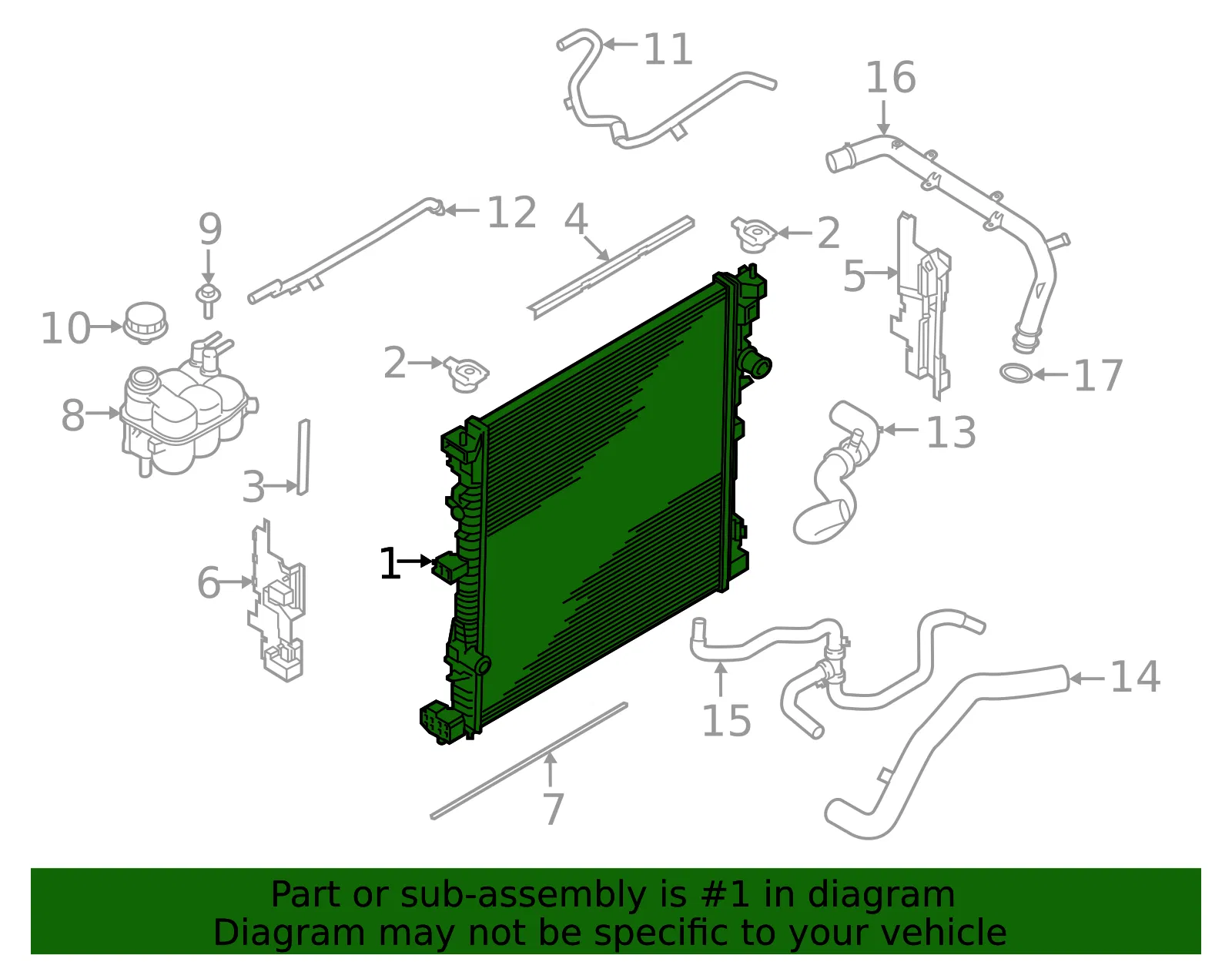 Radiator - Ford (l1mz8005k) - view 4