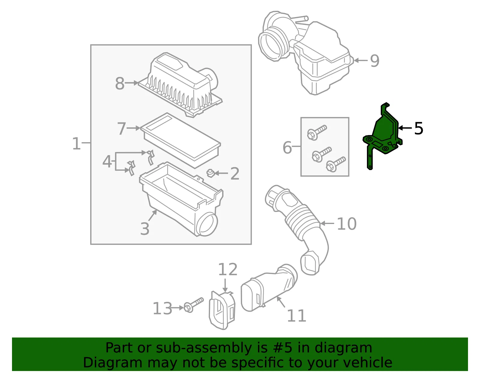 Air Cleaner Bracket - Ford (l1mz9647e) - view 3