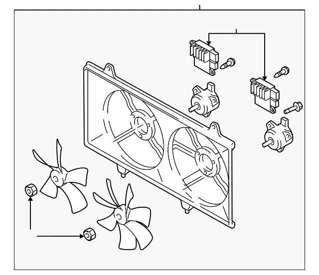 Engine Cooling Fan Assembly - Mazda (l3bt15025b)