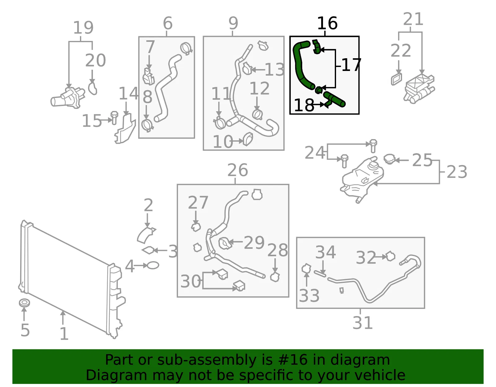 Radiator Coolant Hose - Mazda (l5181518yd) - view 2