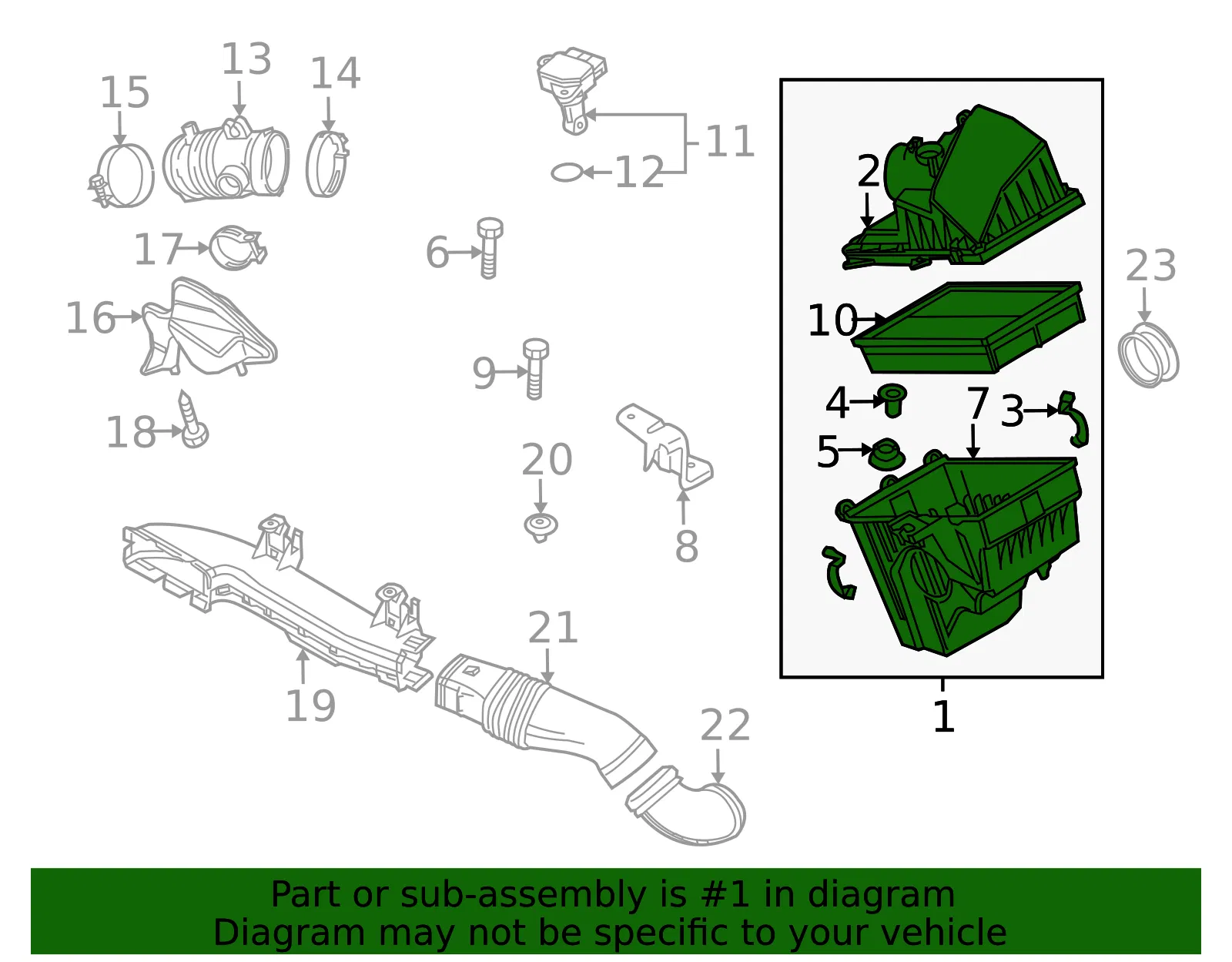 Air Filter And Housing Assembly - Mazda (l54013320a) - view 2