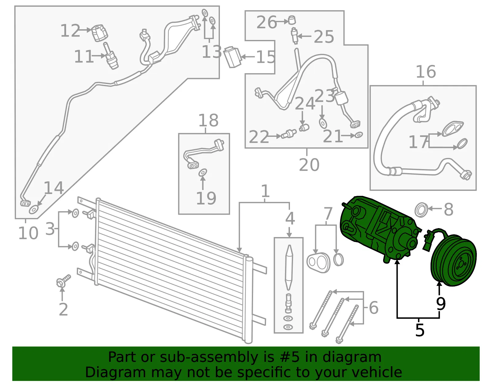 A/C Compressor - Ford (lc3z19703g) - view 4