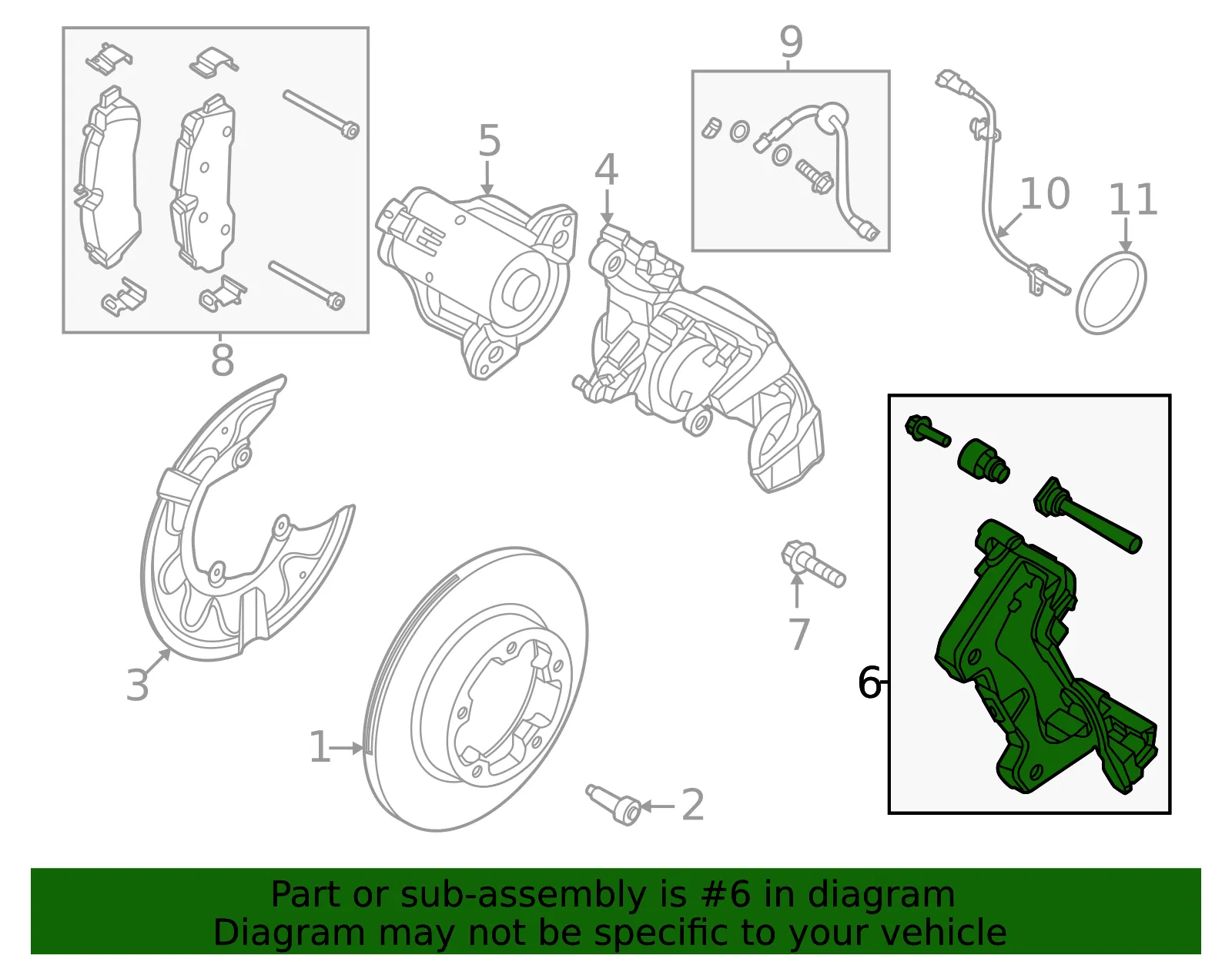 Disc Brake Caliper Bracket - Ford (lk4z2b511c) - view 2