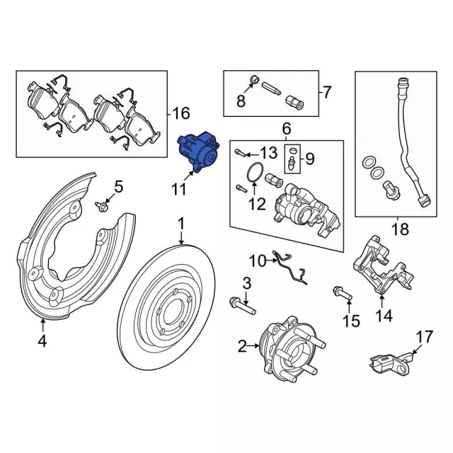 Parking Brake Actuator - Ford (lx6z2b713a) - view 3