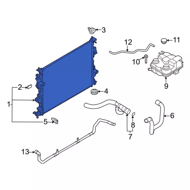 Auxiliary Radiator - Ford (lx6z8005g) - view 4
