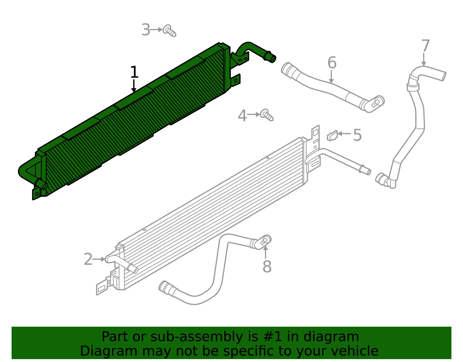 Auxiliary Radiator - Ford (lx6z8005g) - view 6