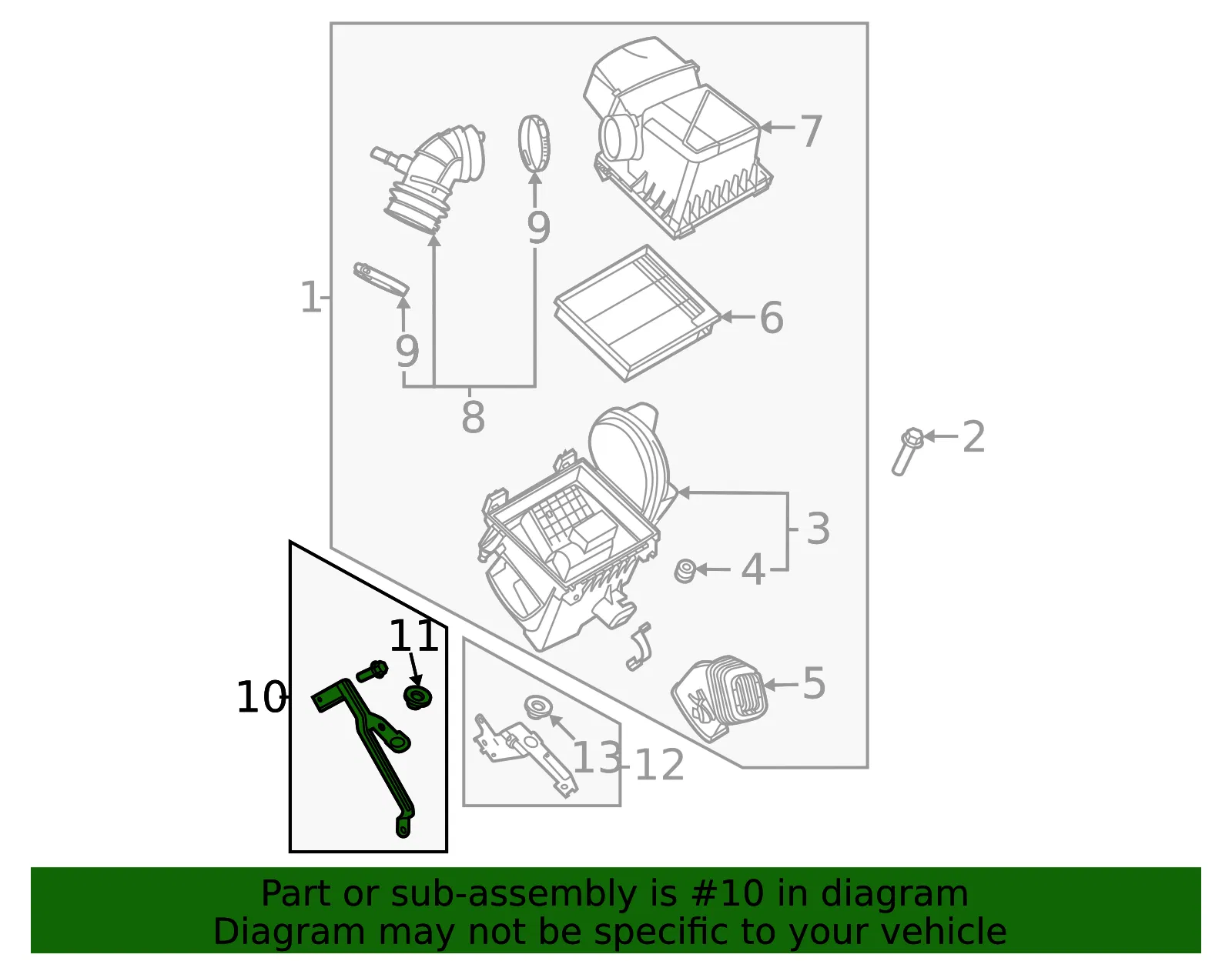 Air Cleaner Bracket - Ford (lx6z9647b) - view 3