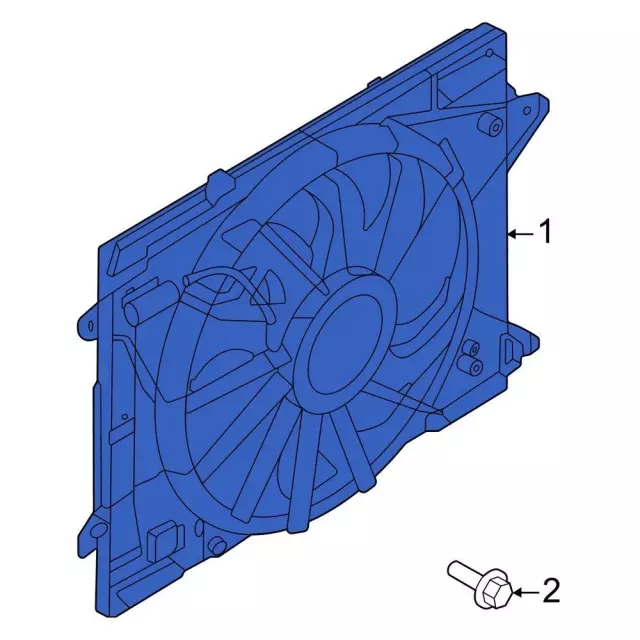 Engine Cooling Fan Assembly - Ford (mx6z8c607b)