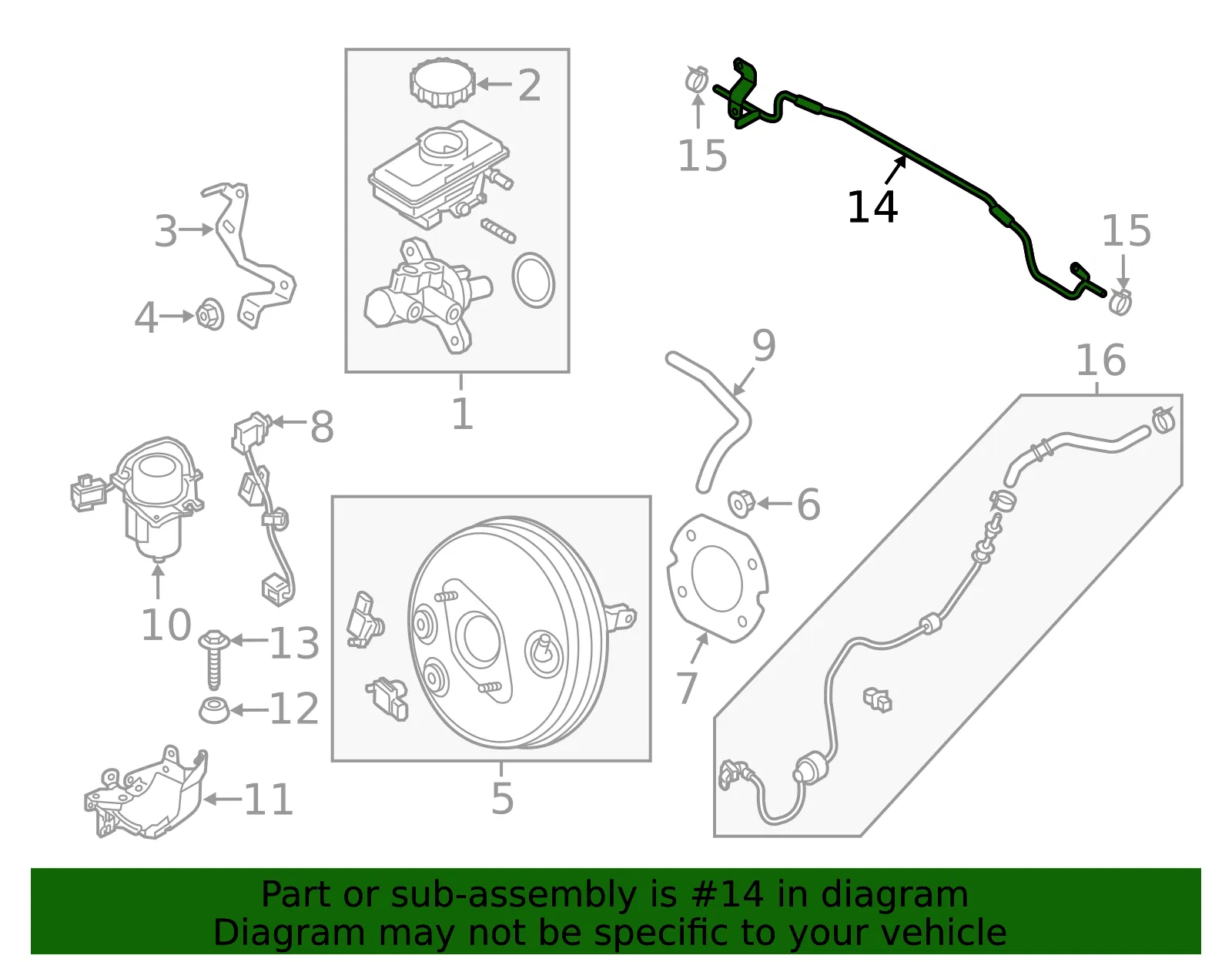 Brake Vacuum Hose - Mazda (n24343830a) - view 2