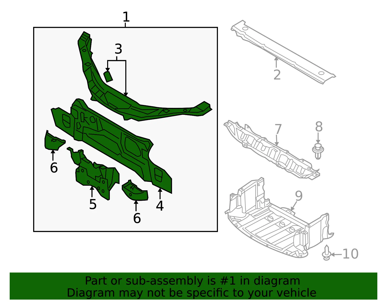 Radiator Support Panel - Mazda (ne5153100g) - view 2