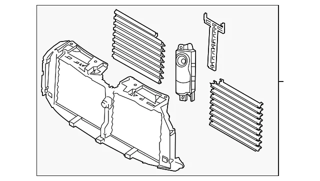Radiator Shutter Assembly - Ford (nl3z8475c) - view 2