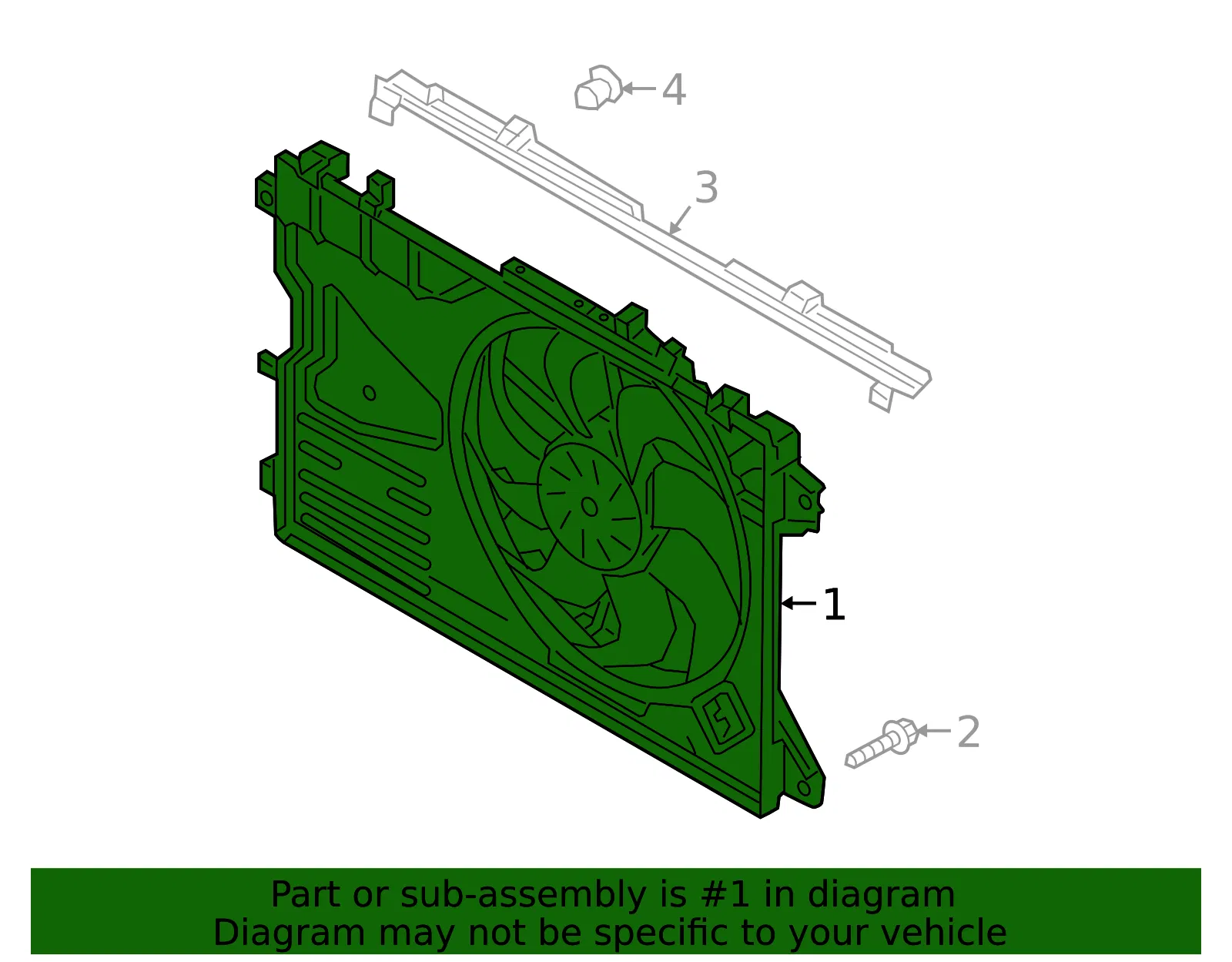Engine Cooling Fan Assembly - Mazda (paf315025b) - view 2