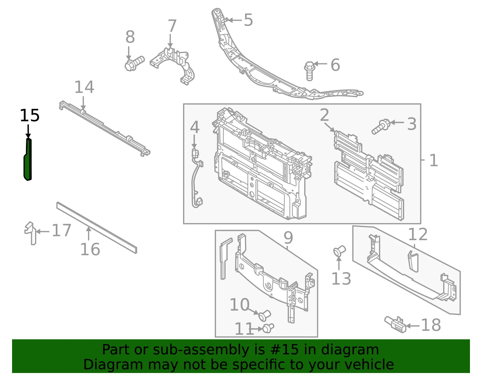 Radiator Support Air Duct - Mazda (paf315441a) - view 2