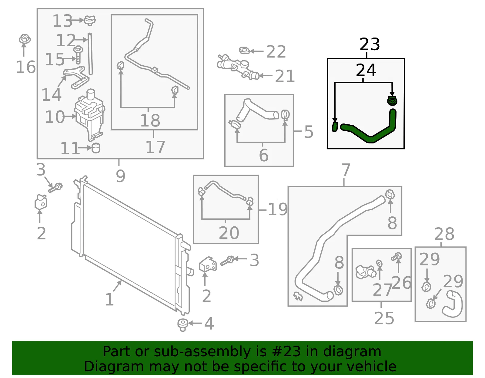 Radiator Coolant Hose - Mazda (px4l151jy) - view 2