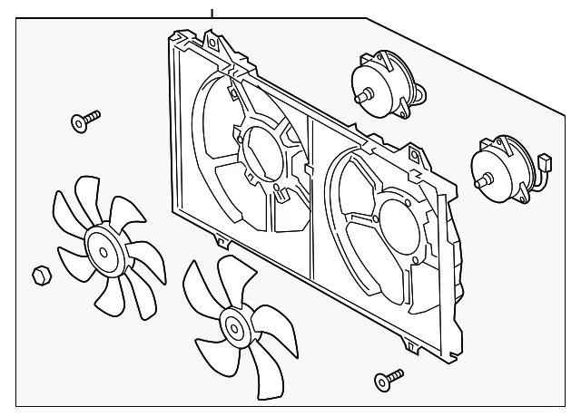 Engine Cooling Fan Assembly - Mazda (pe1115025a)