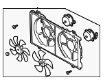 Engine Cooling Fan Assembly - Mazda (pe1115025a) - view 3