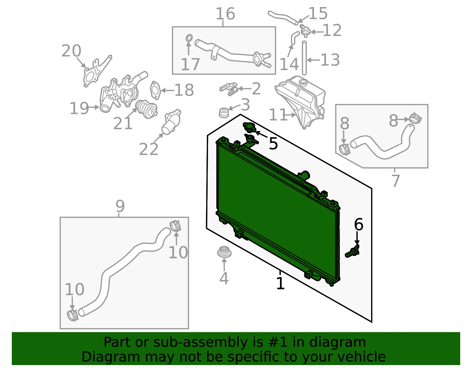 Radiator - Mazda (pe181520ya) - view 2