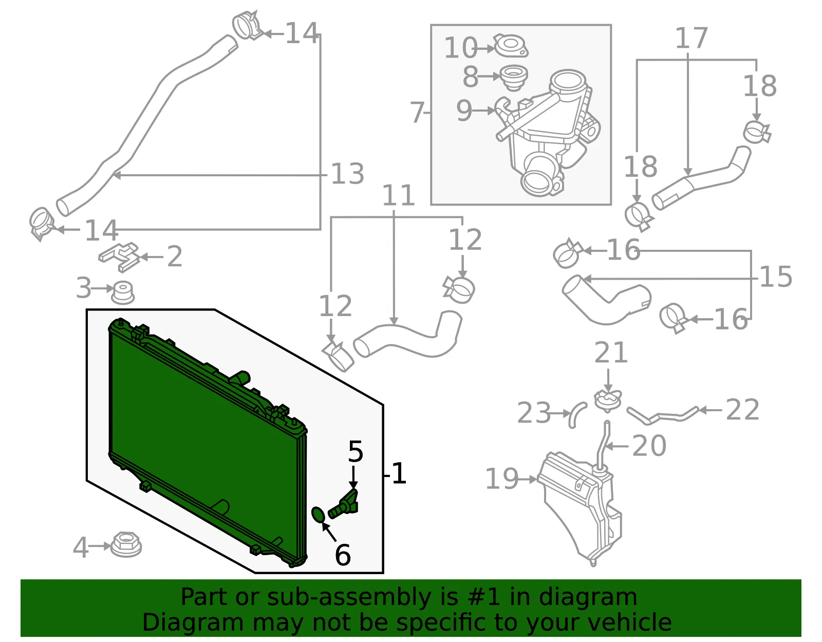 Radiator Assembly - Mazda (px3515200) - view 2