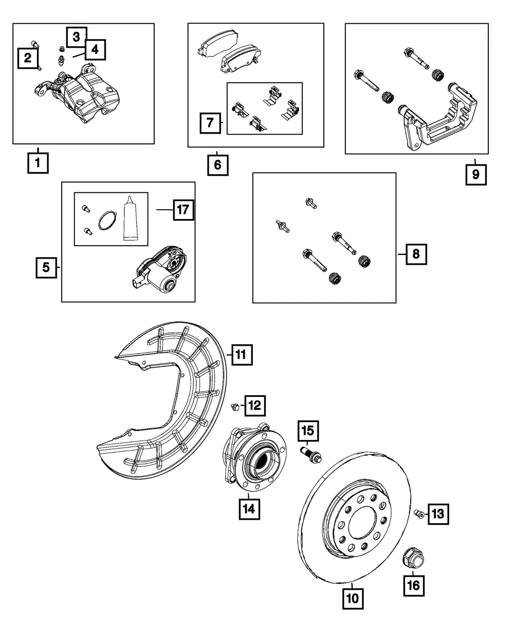 Disc Brake Caliper Assembly, Remanufactured, Left - Mopar (r8225313aa)