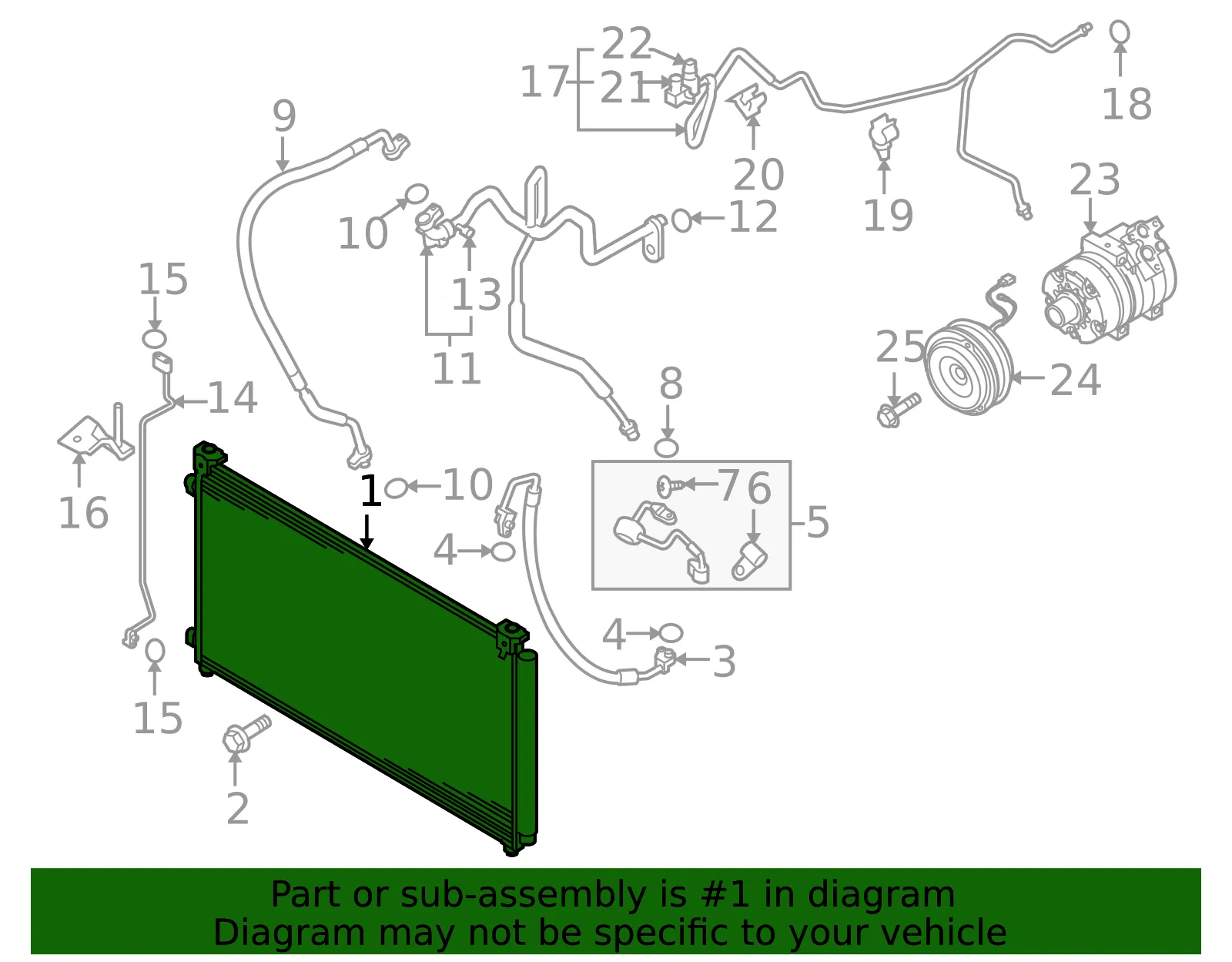A/C Condenser - Mazda (td1161480a) - view 2