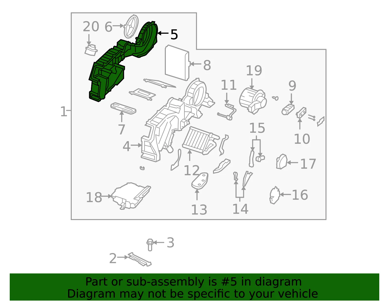 HVAC Unit Case - Mazda (td1161p01b) - view 2