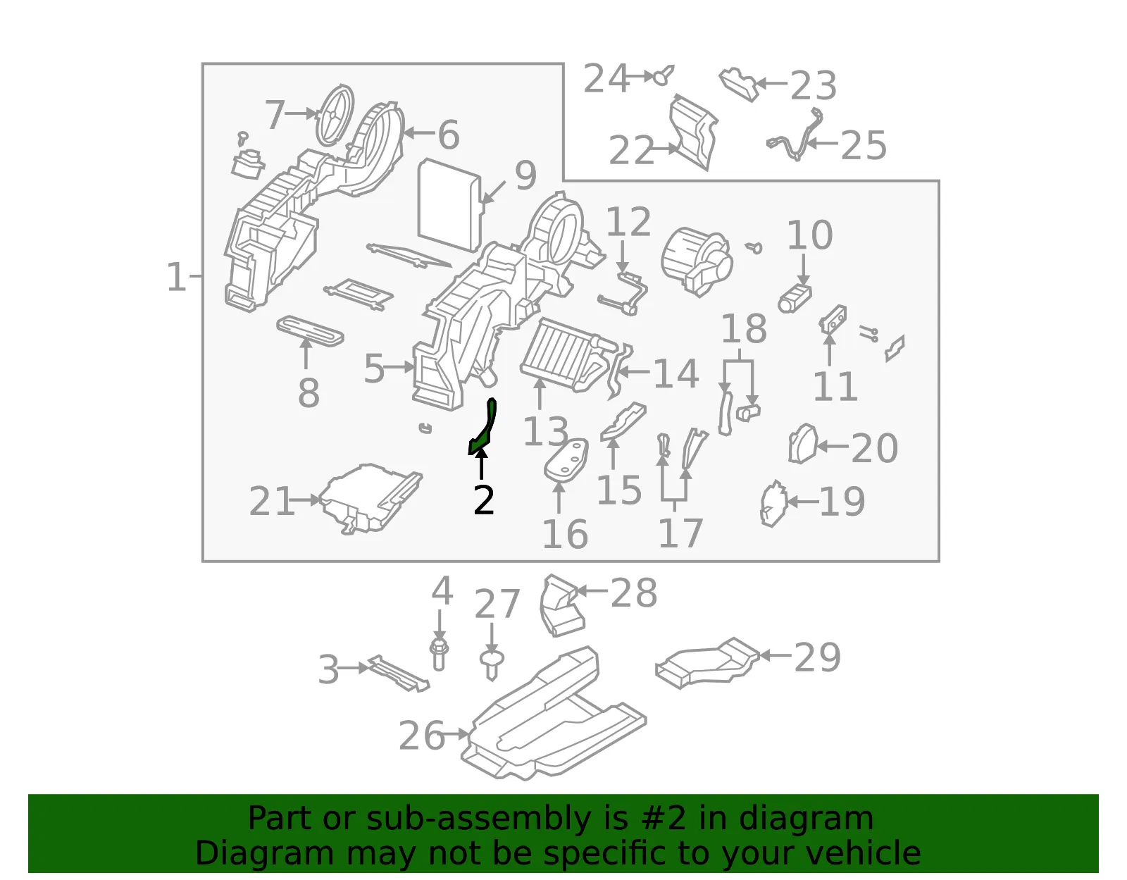 HVAC Unit Case Bracket - Mazda (td14614e1) - view 2
