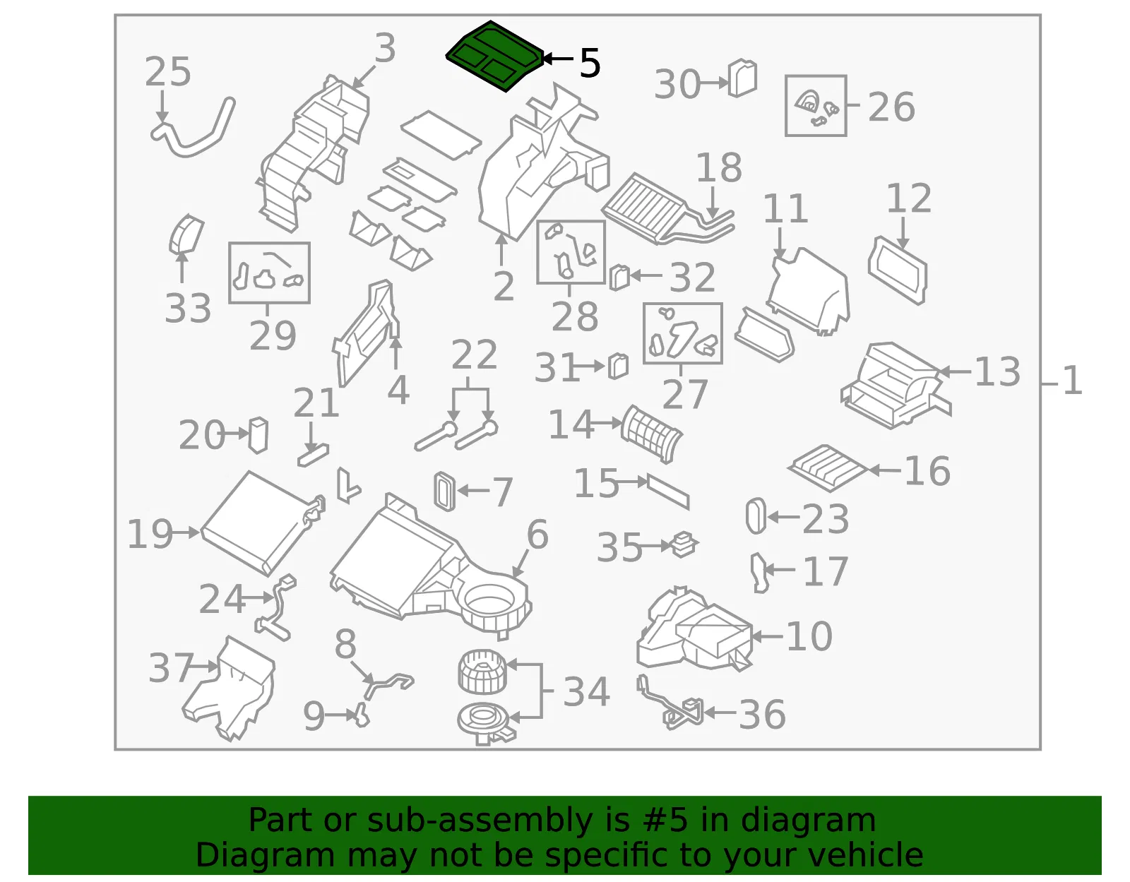 HVAC Case Seal - Mazda (td8461j05) - view 2