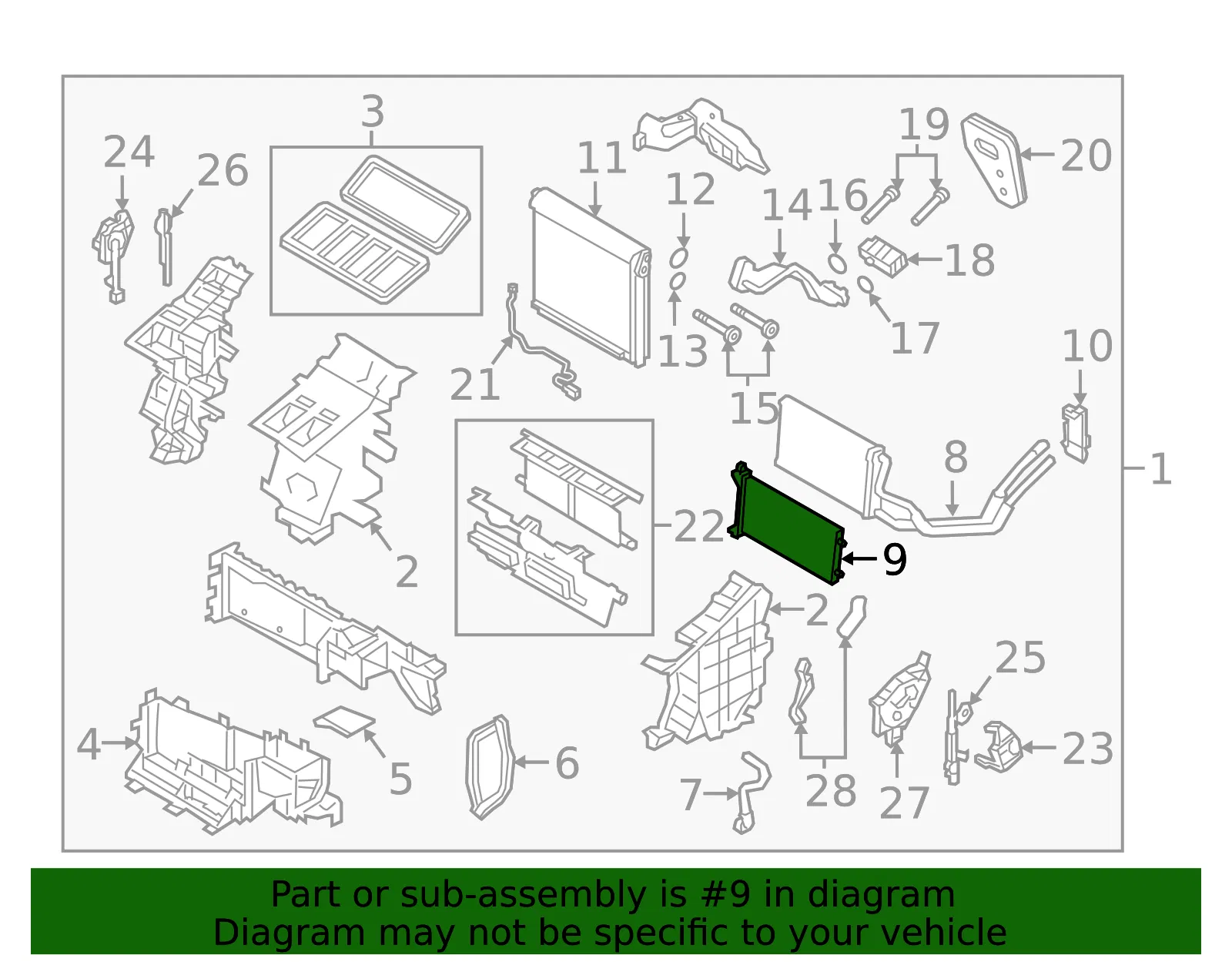 HVAC Heater Core Insulator - Mazda (tk4861a12) - view 2