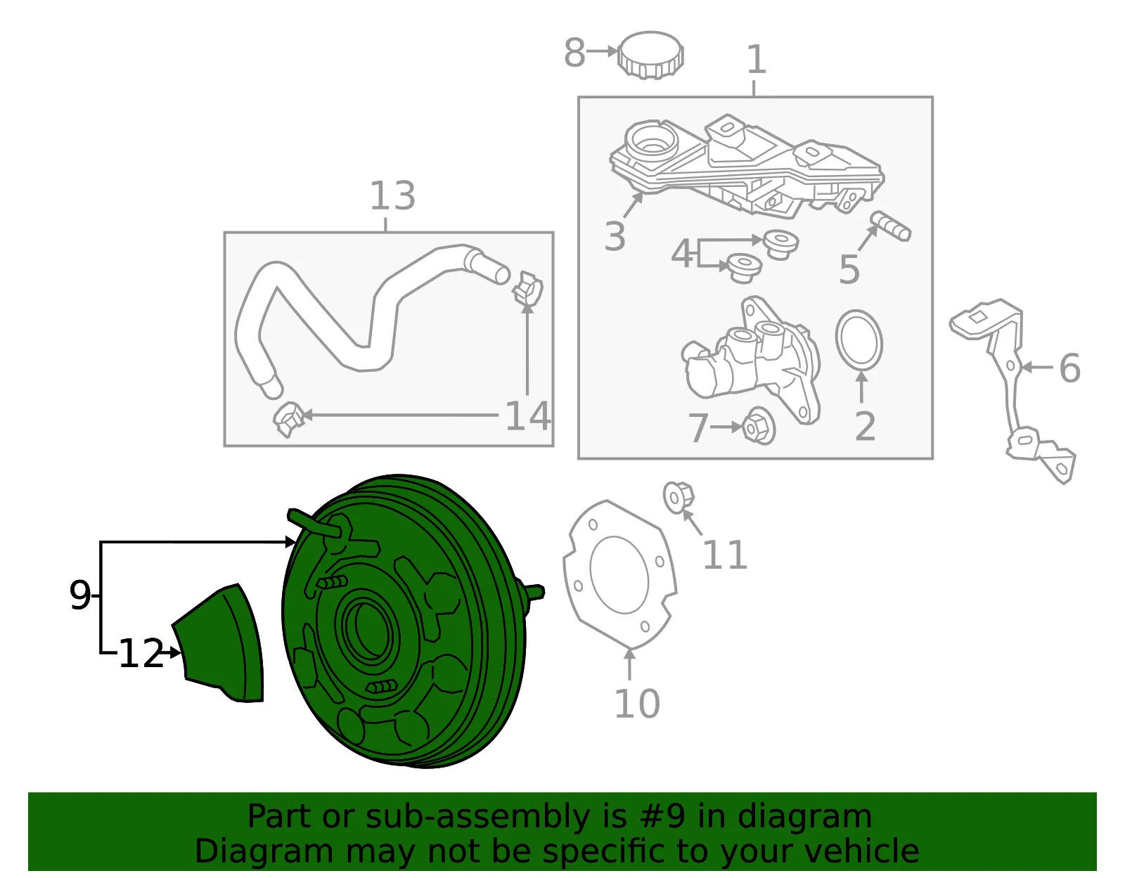 Power Brake Booster - Mazda (tky84380za) - view 2