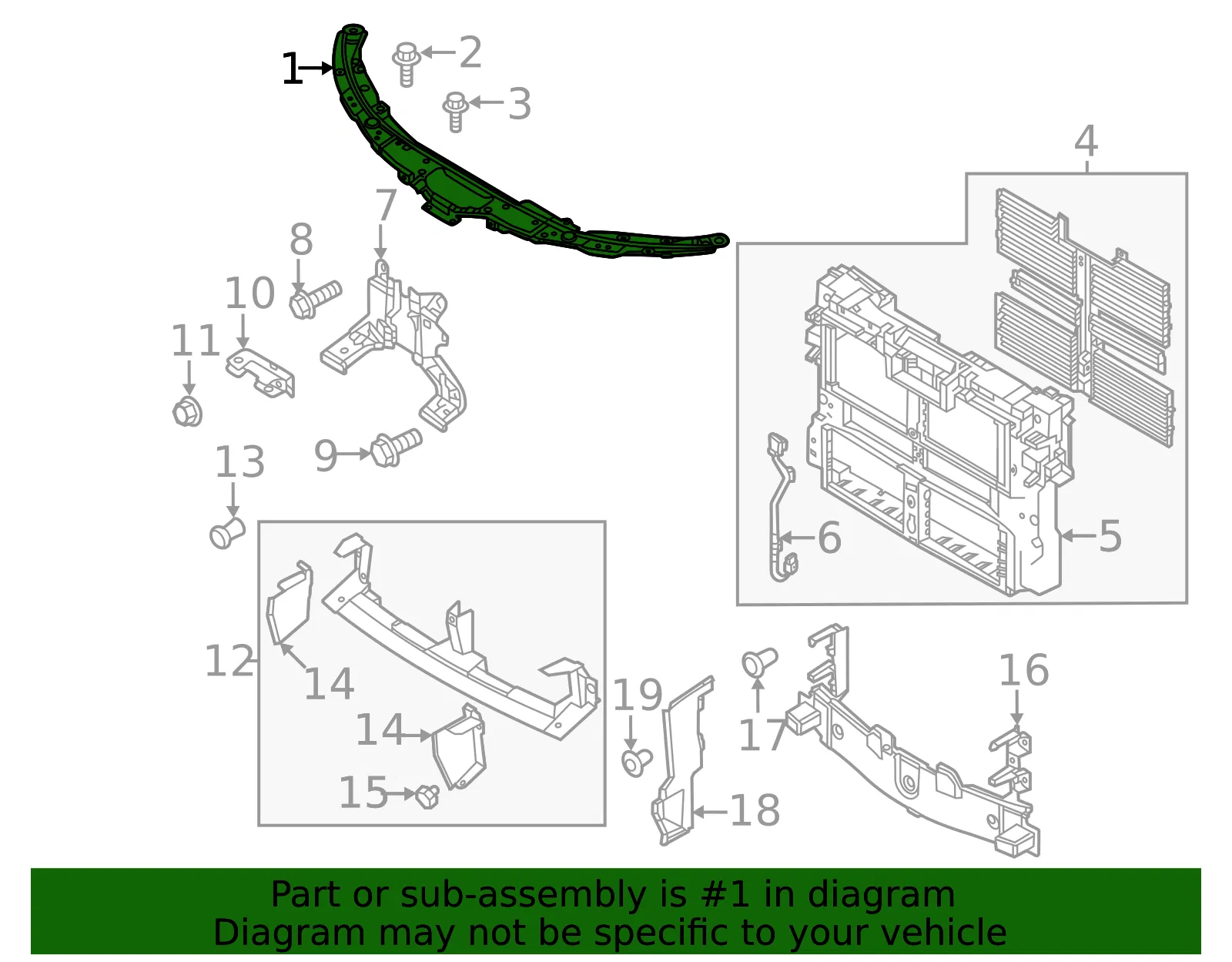 Radiator Support Tie Bar - Mazda (va4053150a) - view 2