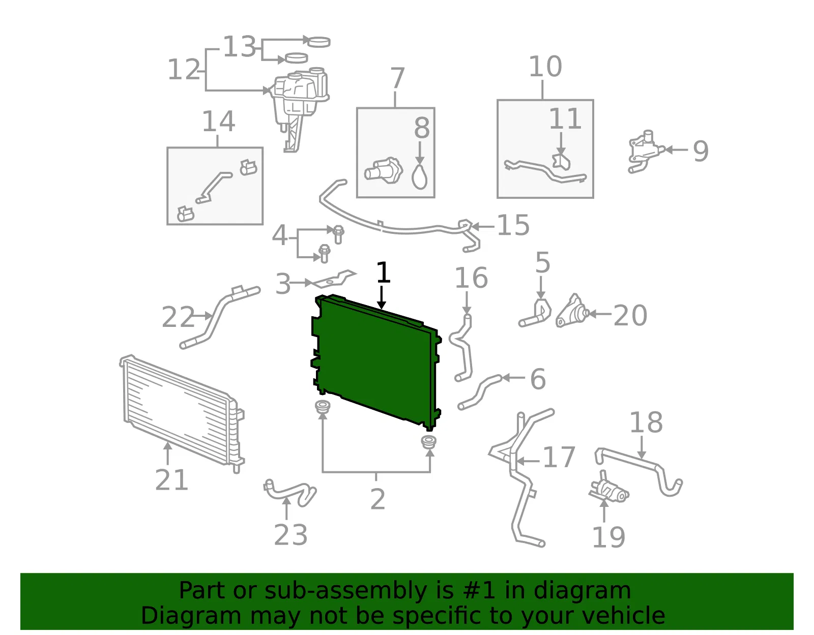 Radiator - Mazda (zzc415200a) - view 2
