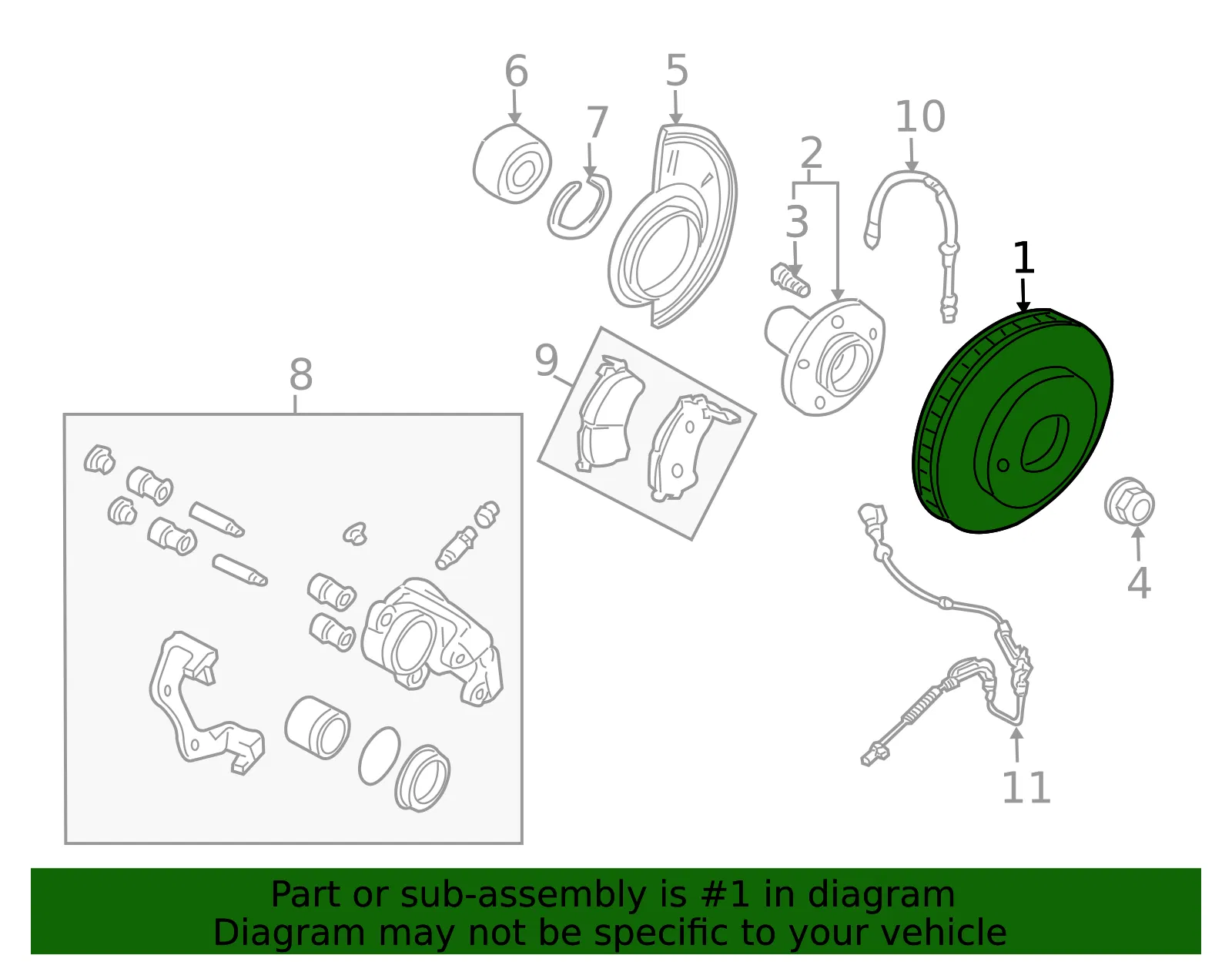 Disc Brake Rotor - Mazda (zzdl3325x) - view 2